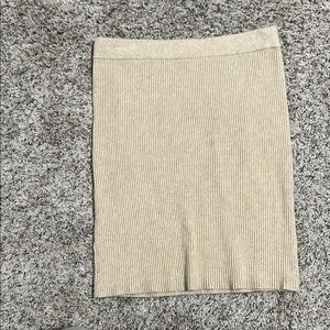 Old Navy Tan Ribbed Pencil Skirt